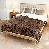RALYSUN Electric Heated Blanket Full Size 72"x84" - Dual-Sided with Microplush & Sherpa Fabric, 4 Heat Settings & 10 Hours Auto Off, Machine Washable - Leopard Print