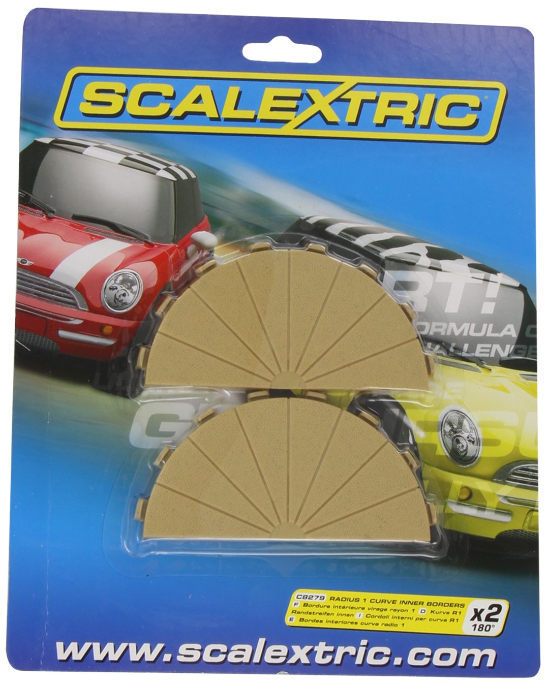 Scalextric Accessories Track Pieces Radius 1 curve extension packs C8279 Radius 1 - 180° x 2