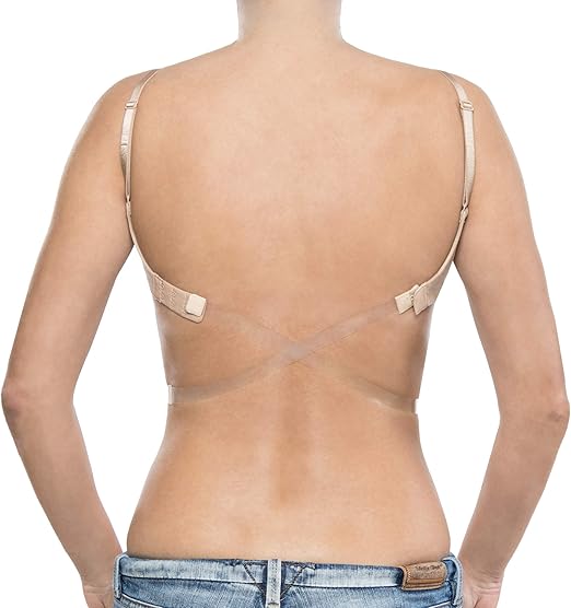 Bye Bra Adjustable Silicone Transparent Durable Low Back Bra Straps Low