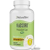 NaturalSlim Natural Potassium Citrate Gluconate 99 mg - Kadsorb Supports Electrolyte Balance & Normal pH - Absorbable Potassium Supplements with Essential Minerals - Non GMO 400 Capsules 1 Pack