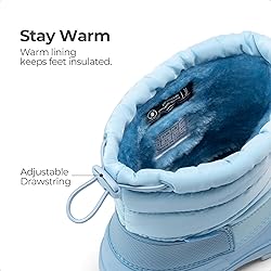 DREAM PAIRS Boys Girls Snow Boots Water-Resistant