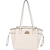 Steve Madden BSable Logo Embossed Tote Bag with Zip Top