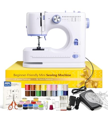 マシン Amazon.com: Portable Tabletop Beginner Mini Sewing Machine for