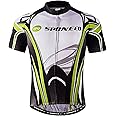 sponeed Men's Cycling Jerseys Tops Biking Shirts Short Sleeve Bike Clothing Full Zipper Bicycle Jacket with Pockets