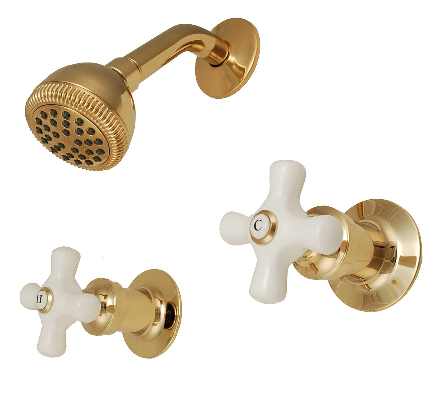 Two Handle Shower Faucet Oil Rubbed Bronze Finish Porcelain