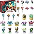 Advent Calendar 2024 Building Block Flowers for Kids, 24 Days of Christmas Countdown Building Blocks, 24 Kinds of Flowers, Unique Fun Advent Calendar Teen Boys Girls