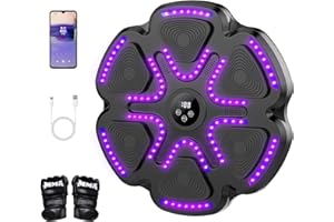 SERVEUMEAL Music Boxing Machine, Boxing Machine for Adults and Kids, Music Punching Machine with Gloves, Smart Bluetooth Boxing Equipment, Wall Boxing Punching Pad for Home Gym, Office, Workout