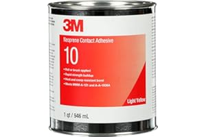 3M 20272 Neoprene Contact Adhesive 10 Light Yellow, 1 qt