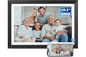 ARKTRONIC 10.1 inch Digital Picture Frame, IPS Touch Screen Smart Electronic Photo Frame WiFi with 16GB Storage, Electric Video Photo Frame Slideshow with App, Auto-Rotate, Wall Mountable,Gift for Grandparents