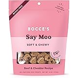 Bocce's Bakery Oven Baked Say Moo Treats for Dogs, Wheat-Free Everyday Dog Treats, Made with Real Ingredients, Baked in The U