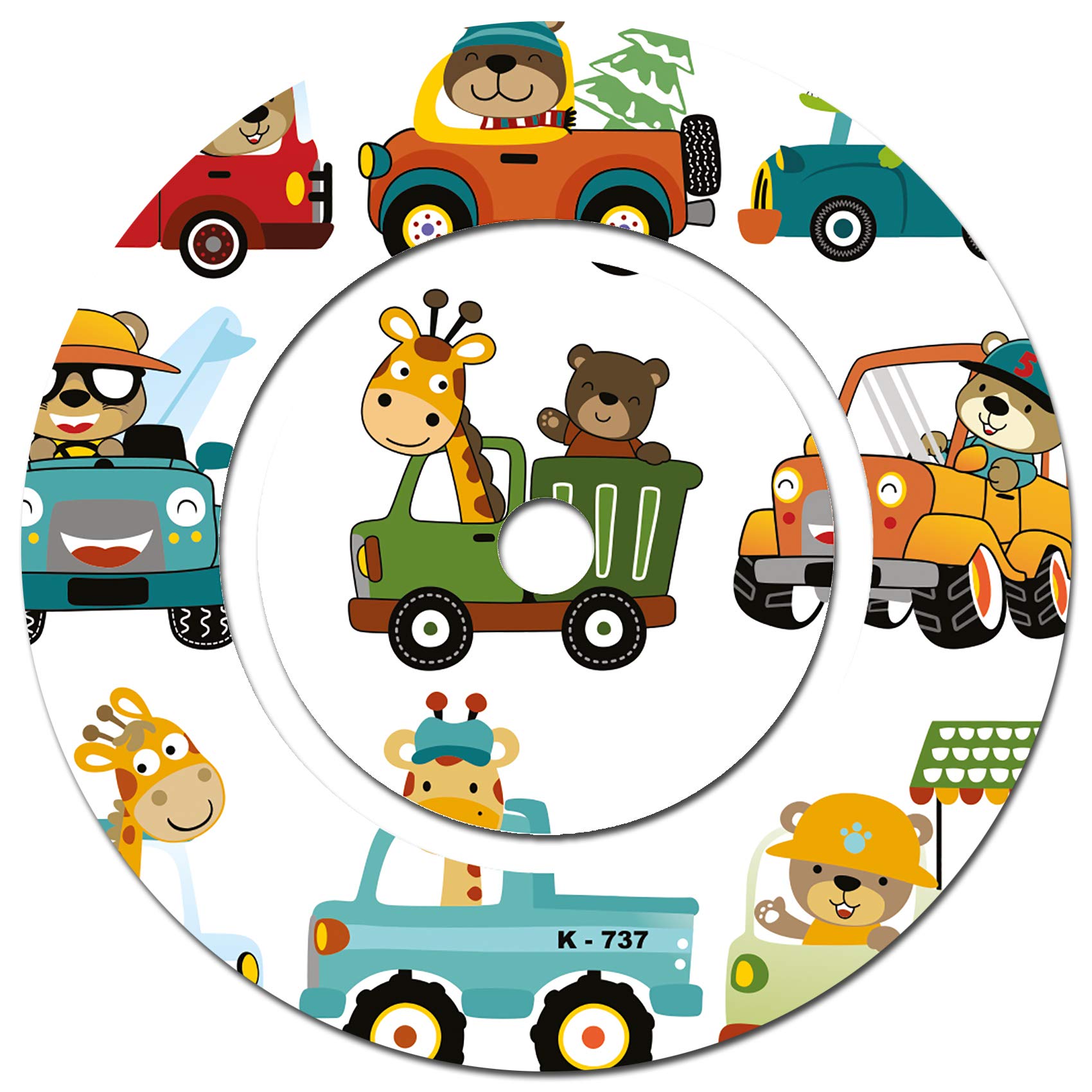 yabaduu Protective Film for Tonie Charging Station Design Sticker Cover Child-Friendly Perfect Fit Self-Adhesive Film Accessories for Children Toys Y046 (No. 27 Cars, Charging Station Film)