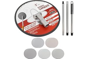 POWEKA Upgarded Pole Sander for Drywall,Wall Sander for Painting Prep,9 inch Drywall Sander with Extension Pole for Wall Cleaning and Polishing,360 Circular Radial Sander + 25pcs Wall Sanding Discs