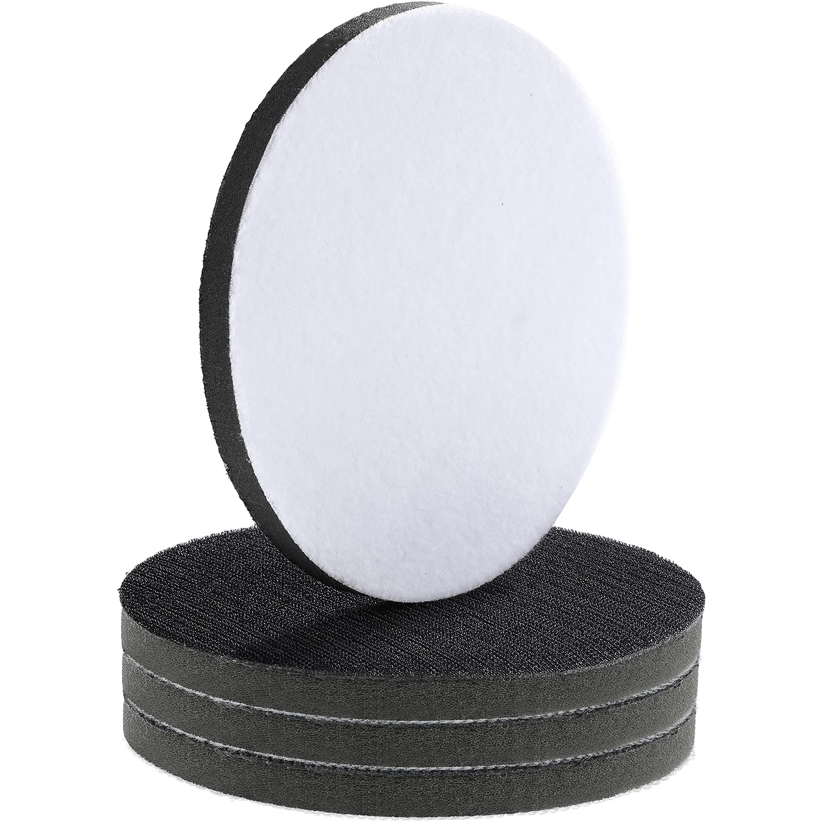4 Pieces 6 Inch Hook and Loop Soft Foams Buffering Pad Sponge Cushion Buffer Backing Pad 150 mm Soft Density Interface Pads Hook and Loop for 6 Inch Sanding Pad