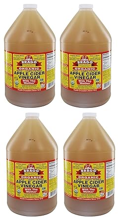 Amazon Com Bragg Raw Organic Apple Cider Vinegar Case Of 4 1 Gallon Jugs Grocery Gourmet Food