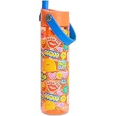 Elemental Splash Water Bottle with Straw - BPA-Free Tritan Plastic Reusable Water Bottle with Strap - Ideal for Travel, Gym and Sports - Leak Proof when Spout is Closed - 26oz - Good Vibes
