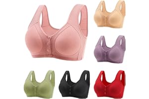 GAEXIA Daisy Bra, Daisy Bras for Older Women, Daisy Bra for Seniors Front Closure Sports Bra Comfort Easy Close Wireless Bra