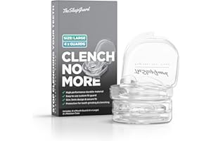 TheSleepGuard Mouth Guard for Clenching Teeth at Night [Pack of 4, Large Size - Men] – Custom Night Guards for Teeth Grinding – Nighttime Protection During Sleep for Adults