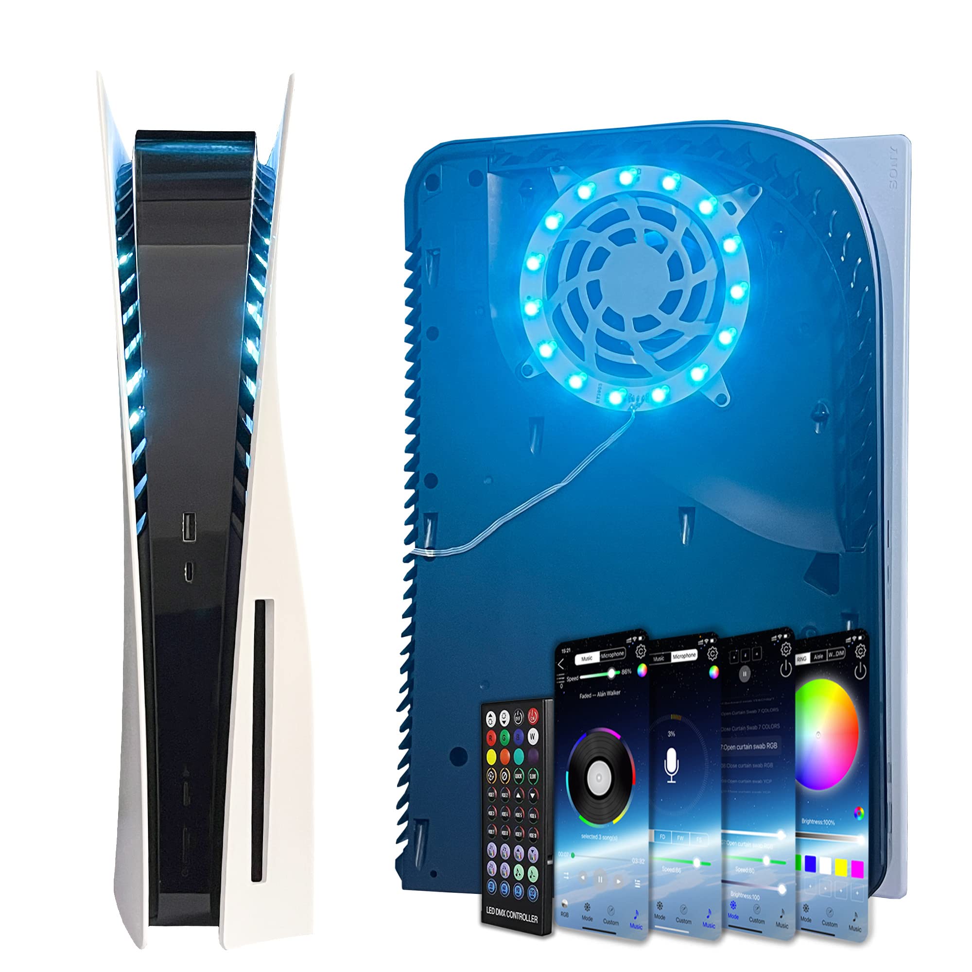 RGB Light Strip DOBEWINGDELOU 400+ Effects LED Light Ring for Digital Edition and Disc Edition DIY Decoration Accessories