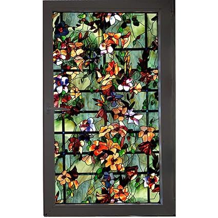 Fendouba Window Films Static Cling Decorative Window Film Privacy