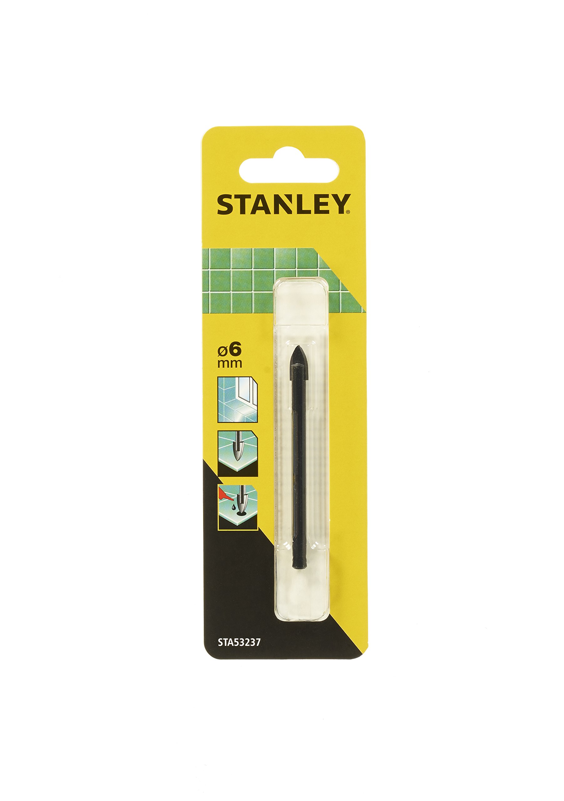 STANLEY STA53237-QZ Tile and Glass Drill Bit, 6 mm