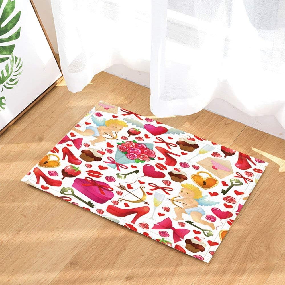 JHTRSJYTJ Liebes-Blumengeschenk HD-Bedruckte rutschfeste Badezimmer