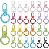 PH PandaHall 24pcs Metal Lobster Claw Clasps 12 Colors Swivel Clasps Alloy Swivel Lobster Clasp Lanyard Swivel Snap Hooks Backpack Charms Clasp Snap Hooks with Rings for Purse Bag Key Chains DIY Craft