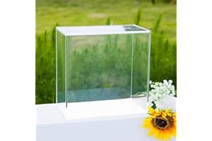 WHSLILR 10” Acrylic Card Box - Wedding Card Box for Reception, Birthday, Party, Money Box, Wishing Well, Graduation Party, Elegant Large Clear Card Box-ACB001-WZ
