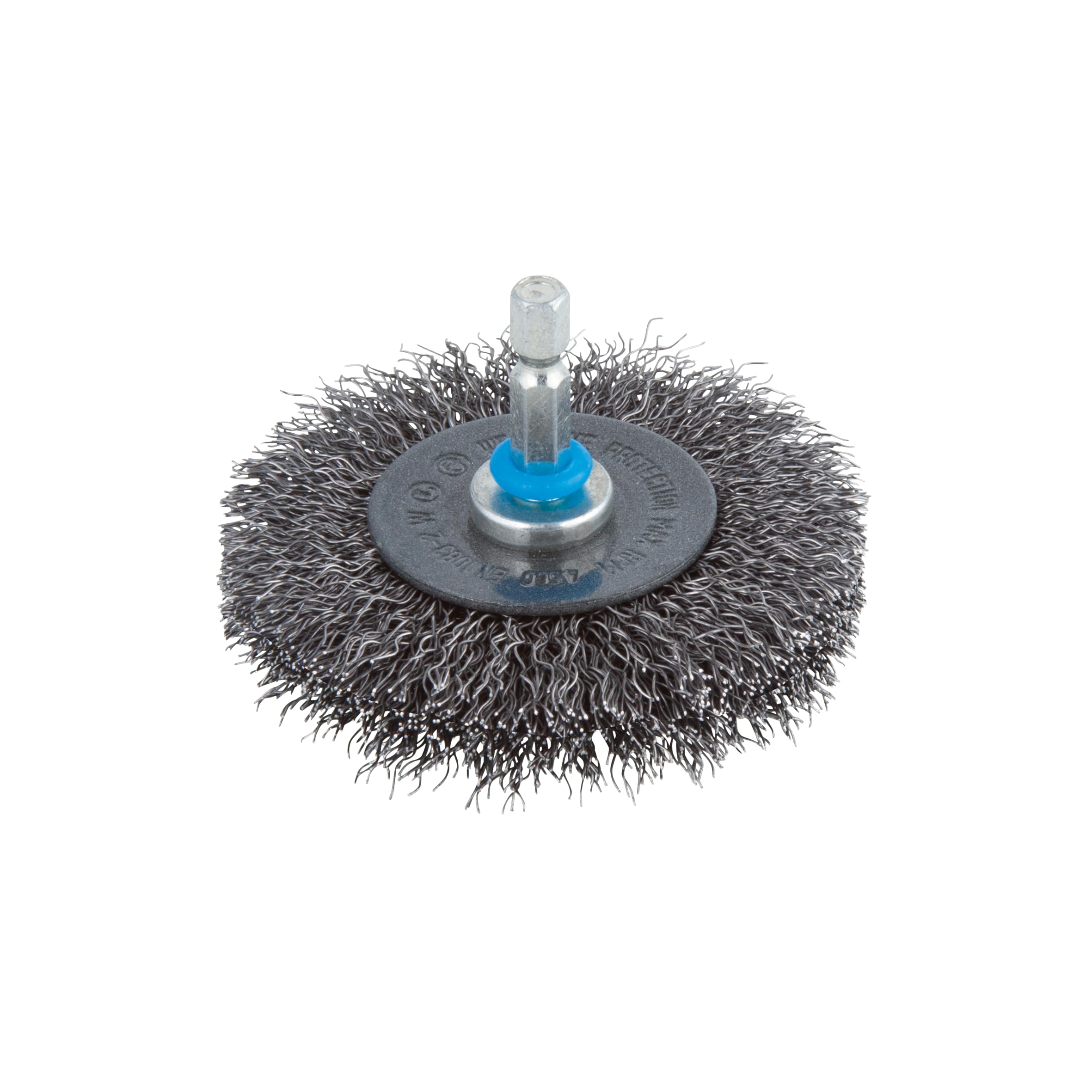 wolfcraft steel wire disc brush ø75x10mm - 2100000 - hexagonal shank - ideal for derusting and cleaning