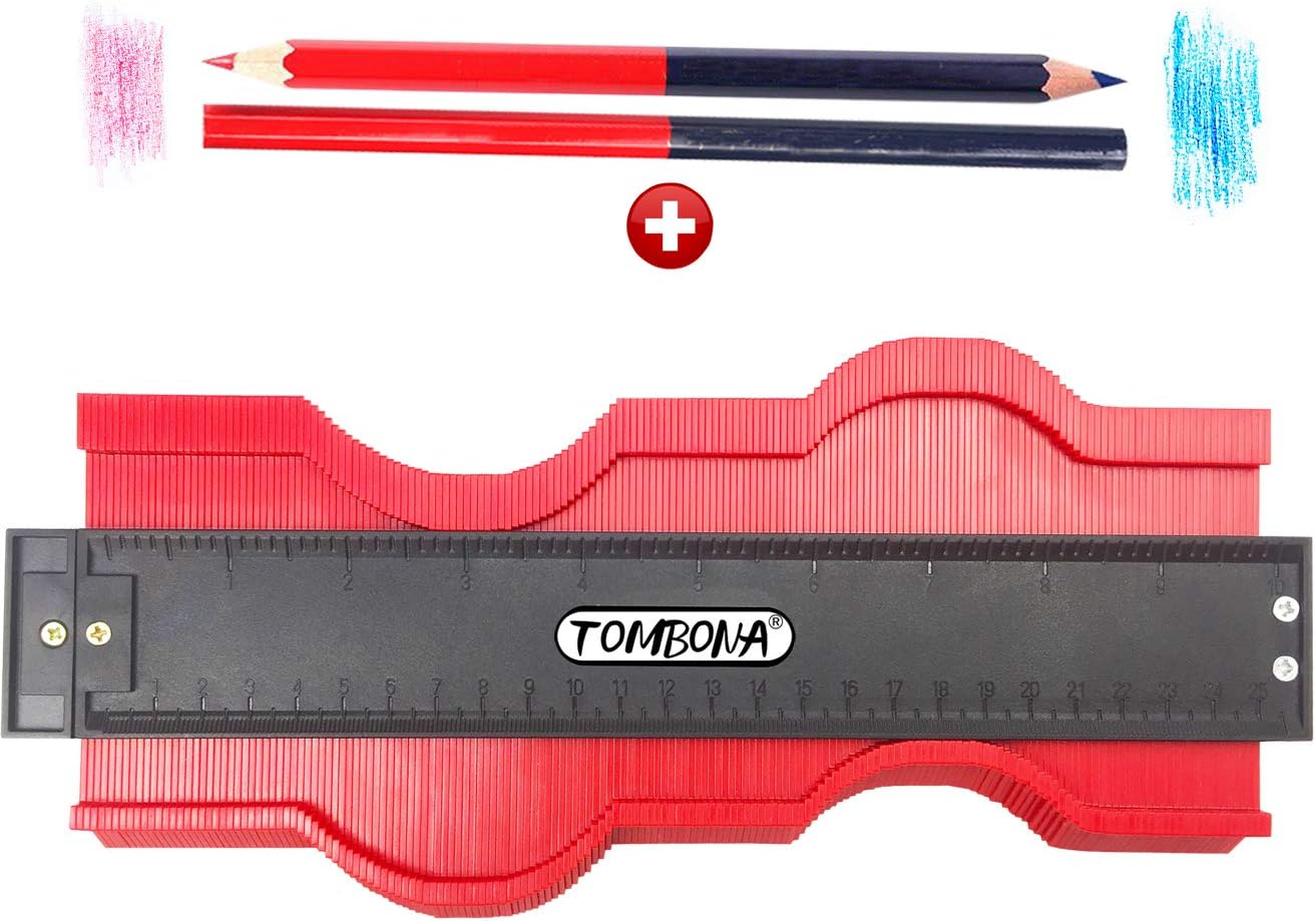 Contour Gauge Duplicator 10 Inch Shape Template Marking Profile Gauge, Ezgauge Outline Floor Construction Tool for Carpenter