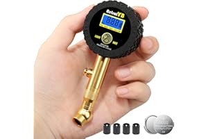 AETRALYB Digital Tire Pressure Gauge, 1.5 inch LED Display, Air Pressure Gauge for Tires with 360° Swivel Chuck, 100 Psi Tire Gauge for Truck Bus RV Car Motorcycle Bike