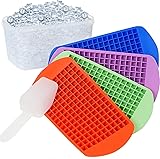 Mini Ice Cube Trays for Freezer with Bin and