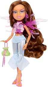 Bratz Fashion Pixiez Yasmin Collectible Doll with Wings Ring Accessory Purple view 4