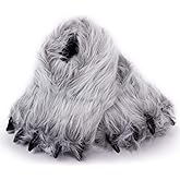 Caramella Bubble Cute Fuzzy Animal Paw Slippers Fluffy Animal Claw Slippers Soft Funny Monster House Shoes for Adults Women for Vacation Birthday