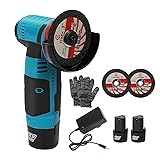 12V Cordless Angle Grinder Kit, 3" Battery Powered