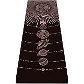 nuveti Yoga Mat Print Extra Thick TPE Non Slip Fitness Exercise Mat with Carrying Bag,72