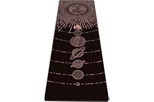 nuveti Yoga Mat Print Extra Thick TPE Non Slip Fitness Exercise Mat with Carrying Bag,72"x24" Extra Thick 6MM Exercise & Workout Mat for Yoga, Pilates Fitness and Floor Exercises