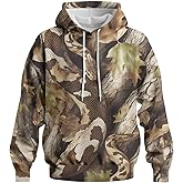 BEYFSJIRI Realistic Snake Camouflage Hoodie for Men Camo Sweatshirt Hunting Hoodies Pullover