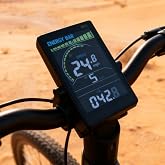 Electric Bike LCD Display M6C 5/6 Pin, Electric Bike Display Replacement, UART 2 Protocol Display for Ebike, 24V 36V 48V 60V Ebike LCD Display, Color Screen Speedometer with USB Port, IP65 Waterproof