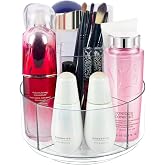 360&deg; Rotating Makeup Organizer Clear Lazy Susan Organizer for Vanity, Cosmetic Display Cases for Bathroom Countertop, Makeup Storage Organizer, Desktop Dresser Sundries Storage Boxes