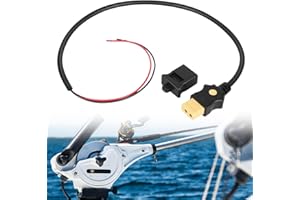 Kozlira 1903017 Downrigger Battery End Cable Fit for Cannon Electric Downriggers (2008 or Later), 3-Foot, 12V Power Cord Accessory, Rated 30 Amp, Waterproof Connection, Anti-Corrosion End Cap