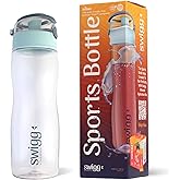 1 BPA Free Sports Water Bottles for School Gym Bicycle Car - Leak Proof Sports Waterbottles - See Through Reusable Clear Wate