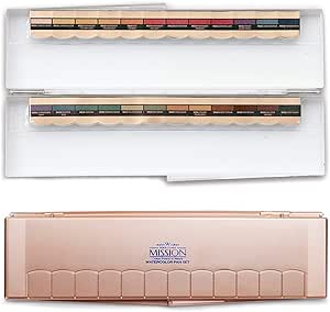 Mijello Mission Gold Class PANS Watercolors 24 Colors with Palette Set