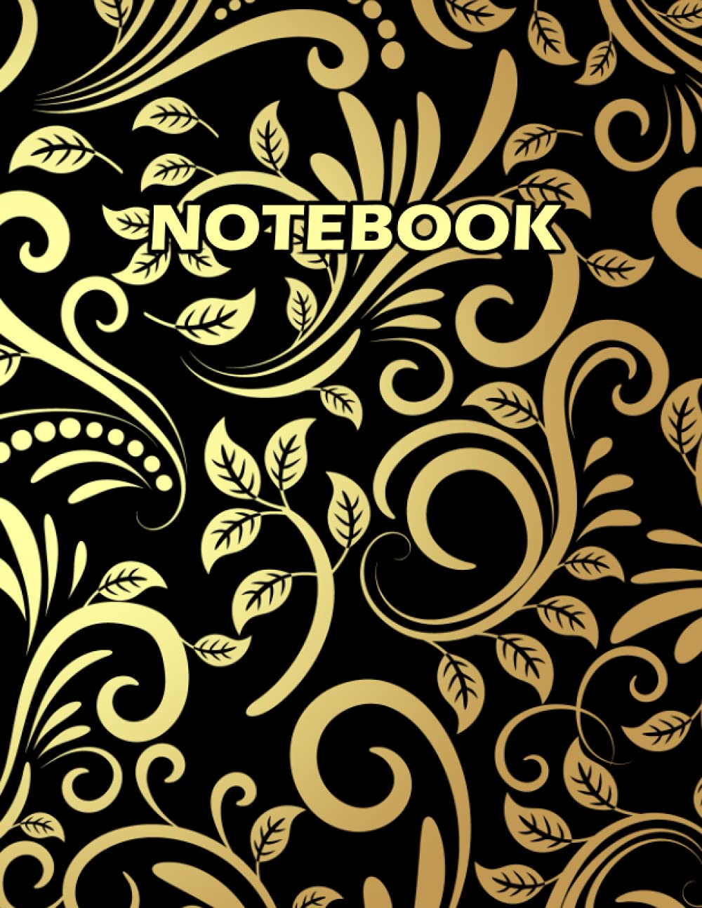 Gold Notebook: Colored Notebook Journal with Blank Lined Pages. 8.5 x 11. 120 Pages