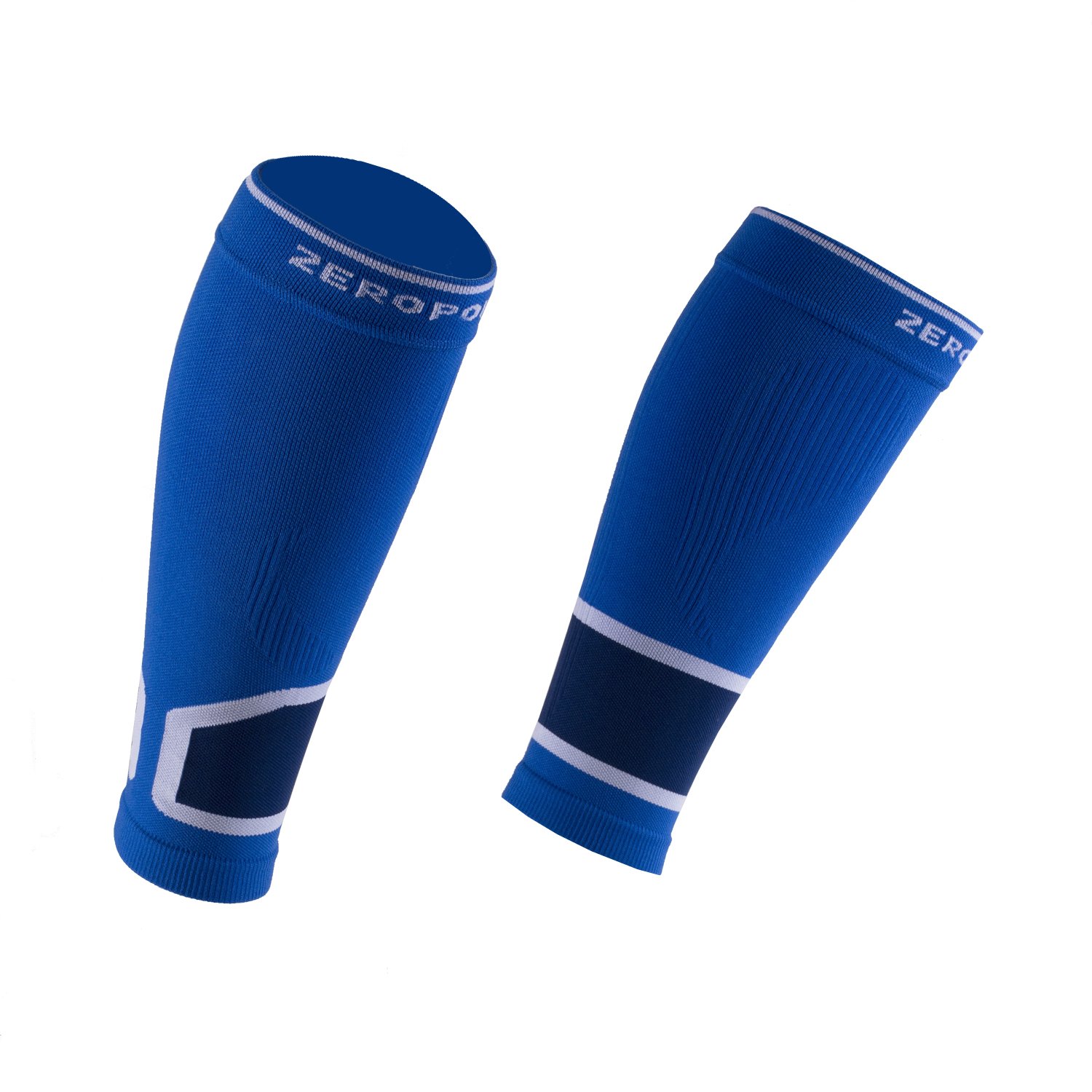 Zeropoint Intense 2.0 Compression Calf Sleeves (Blue and White, Small)