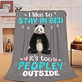 Panda Blanket, Soft Plush Fleece Animal Throw Blanket - Cozy Warm Stuff Blankets Bedding Funny Panda Gifts for Women Girls Kids Adults 40"X50"