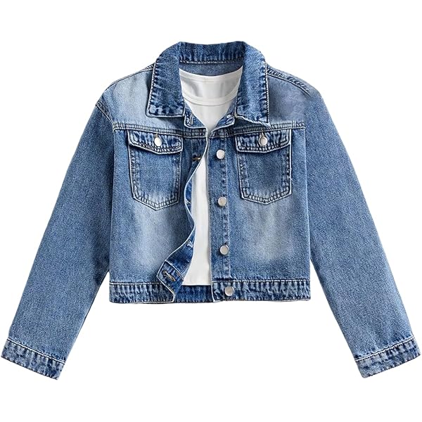Chaqueta Vaquera De Otoño Para Mujer Con Solapa De Calle Alta, Azul/claro