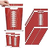 50 PCS Superbowl Party Decorations Football Gift Bags Football Party Decorations Plastic Goodie Goody Treat Snack Candy Bags Football Favor Bags for Sport Theme Birthday Party Supplies