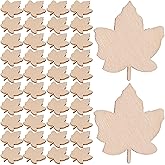 OHPHCALL Rustic Maple Leaf Wooden Craft Slices 1.26 Inch Unfinished Wood Cutouts for DIY Fall Decorations and Seasonal Home Embellishments