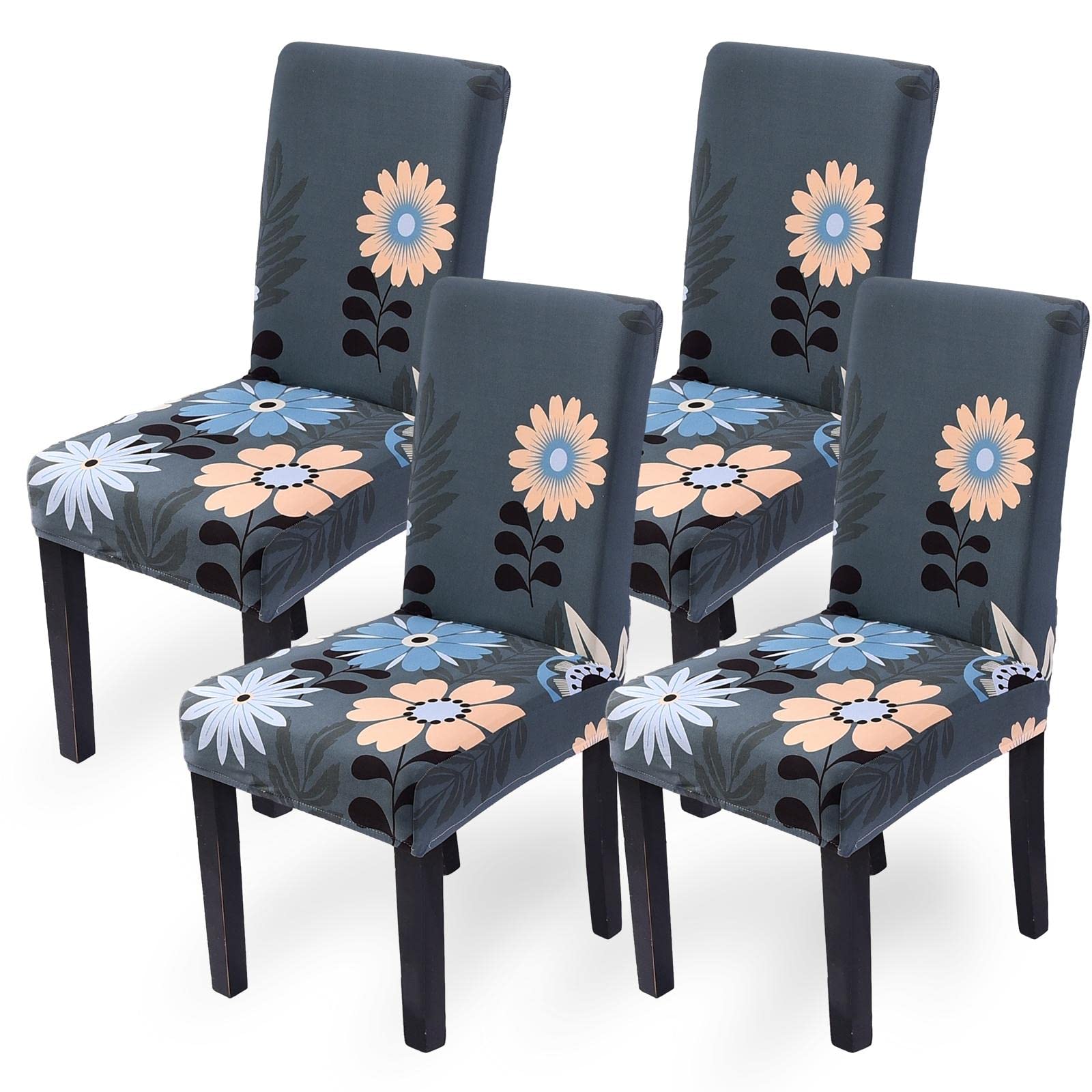 Aisprts Chair Covers for Dining Chairs 4, Dining Chair Covers Set of 4, Elastic Dining Room Chair Covers, Removable Washable Chair Cover with Backrest for Home Decor, Kitchen, Hotel, Party — image 1