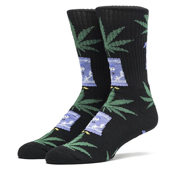 HUF - Socken - Towelie for Plantlife - Schwarz/Violett
